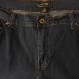 Forever 21+ size 20 dark wash skinny jeans
